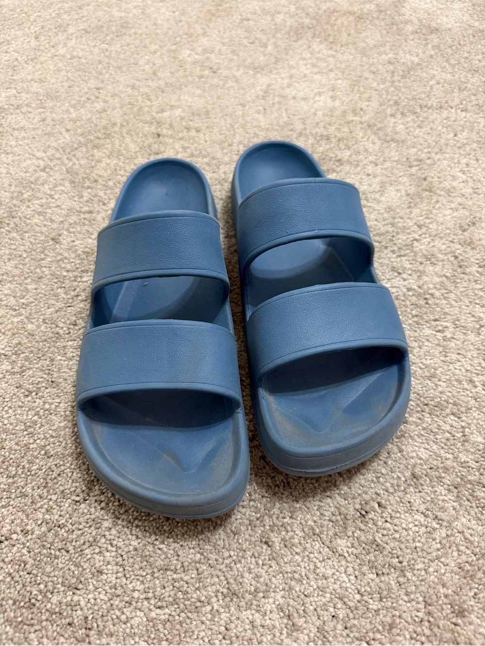 Old Navy Blue Double-Strap Slide Sandals